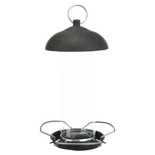 Mangeoire à graines en métal et plastique 20 cm, pour oiseaux