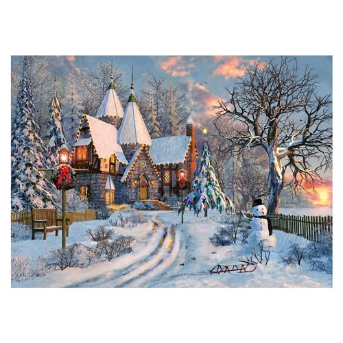 Eurographics 6000–2 006,6 cm de Noël Cottage Puzzle (Lot de 1000)