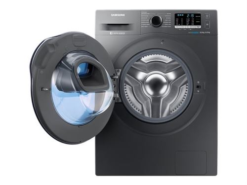 Samsung Ecobubble WD80K5B10OX - Machine à laver séchante - largeur : 60 cm - profondeur : 60 cm - hauteur : 85 cm - chargement frontal - 8 kg - 1400 tours/min - inox - État correct N/A sur Fnac
