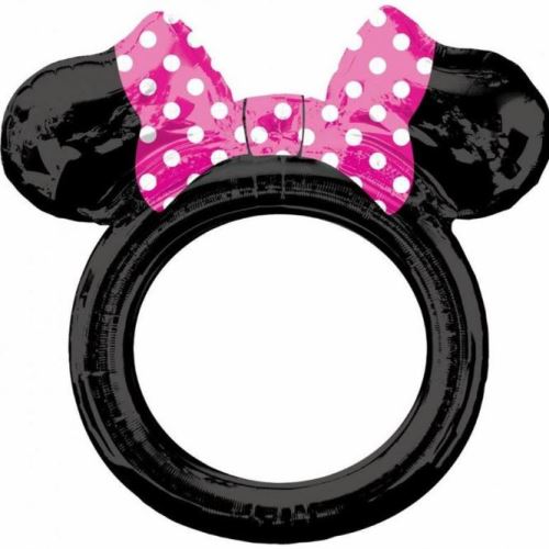 Amscan cadre photo Minnie Mouse filles 73 cm film noir/rose