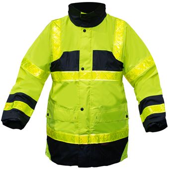 T2s Veste Parka securite Travail haute visibilite Jaune Fluo bandes reflechissantes XXL Equipement et materiel de securite Achat prix fnac