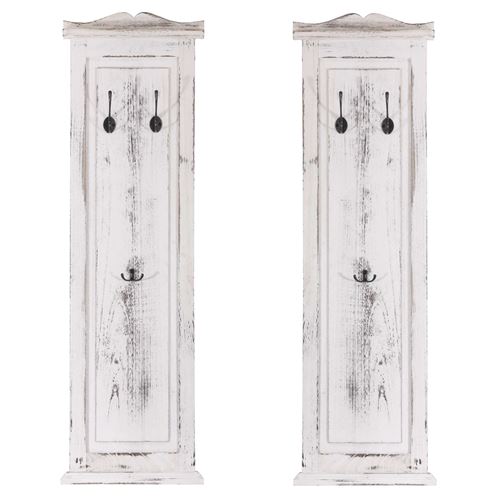 Mendler Blanc Patère Murale En Bois - Image 3
