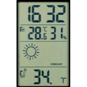 Moniteur d'humidité pour thermomètre intérieur avec hygromètre numérique à  cristaux liquides, station de météo sans fil, Montre, à la Fnac