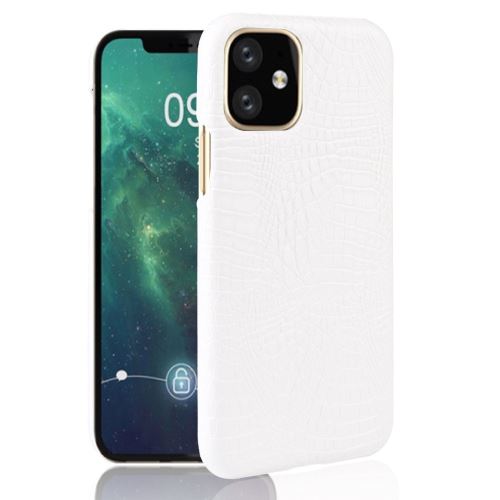 Etui en PU crocodile blanc pour votre Apple iPhone 5.8 pouces (2019)