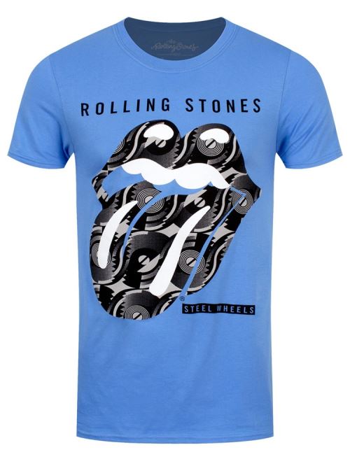 The Rolling Stones T-Shirt Steel Wheels Homme Bleu - Taille XL