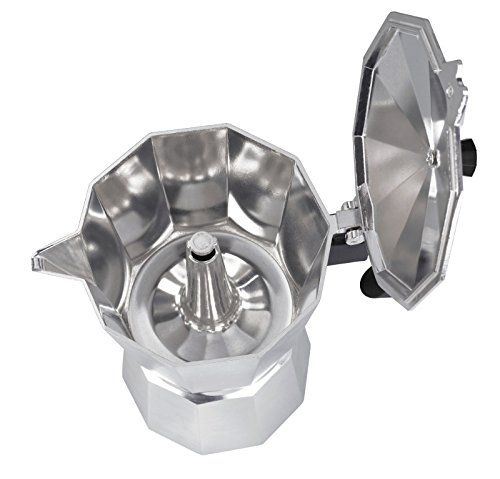 Jata Hogar Cafetière Italienne, Aluminium, argent, 18.399999999999999 x 14.5 x 26.3 cm