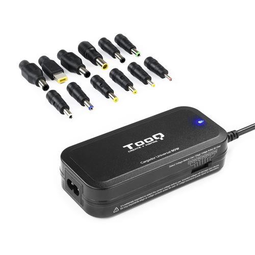 Chargeur d'ordinateur portable TooQ TQLC-90BS02M 90W 12 Connecteurs Noir