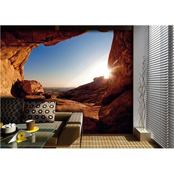 Peinture Murale Déco - Chute D'eau Dans La Prairie, 180x127 Cm - 1 Lés, Papier Qualité, Colle Incluse