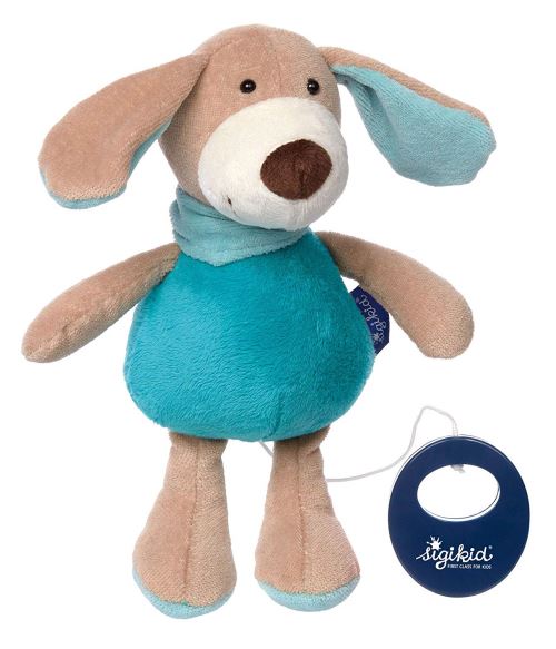 sigikid, Garçon, Peluche Musicale, Chien, Blue Collection, Bleu, 41855
