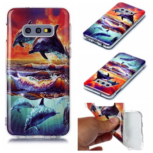 Coque en TPU impression de modèle dauphin pour votre Samsung Galaxy S10e