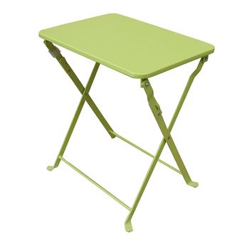 Table D Appoint De Jardin Pliante Coloris Vert Anis Dim 40 X