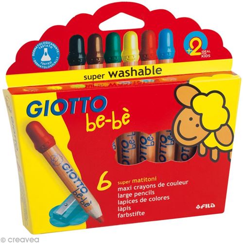4€09 sur Crayons de Bébé ALlBiz 9 Couleurs Crayola Peinture Cire