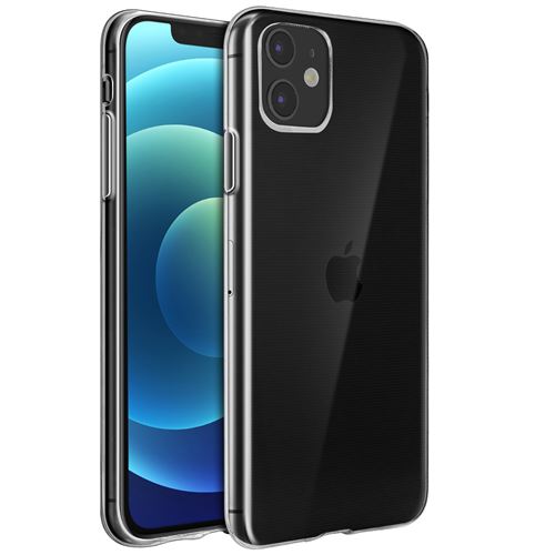 Avizar Coque pour iPhone 12 Mini Silicone Souple Ultra-Fin Transparent