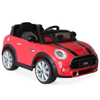 Mini Cooper Rouge Voiture Electrique 12v 1 Place Cabriolet Pour