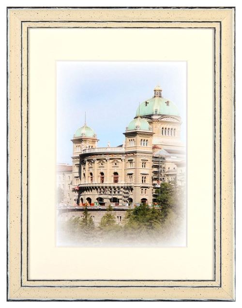 Henzo Capital Berne Cadre Photo Bois, Bois, Weiss, 18 X 24 X 1.9 Cm