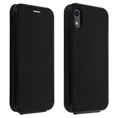 Housse pour iPhone XR Protection avec Clapet vertical Porte-carte Noir
