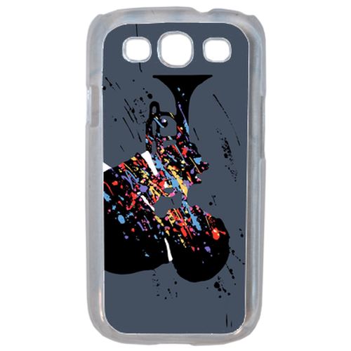 Coque Trompette Jazz Abstrait Compatible Samsung S3 Transparent