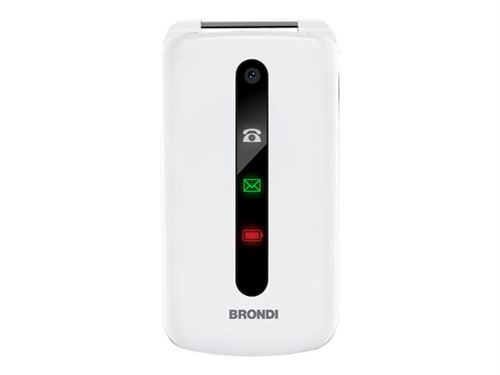 Brondi PRESIDENT - Mobiele telefoon - dual-SIM - microSD slot, - microSD slot - 240 x 320 pixels - 1,3 MP - wit