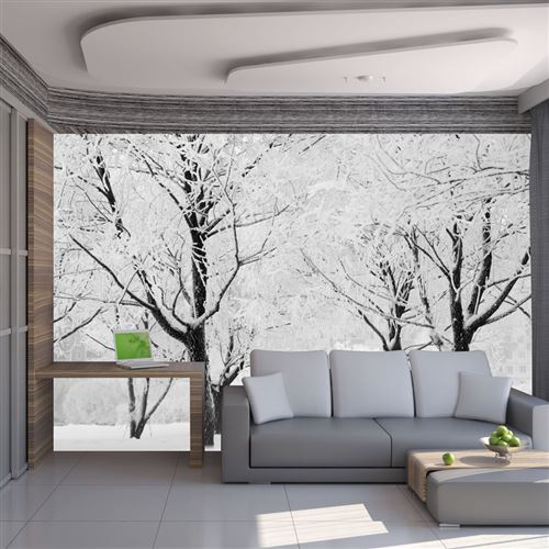 Papier peint Arbres paysage d'hiver-Taille L 200 x H 154 cm