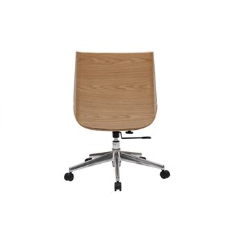 Fauteuil De Bureau Design Bois Clair Et Blanc Curved Achat Prix Fnac
