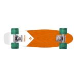StreetSurfing WOOD BEACH BOARD - Skateboard - mini-cruiser - 63.5 cm x 16 cm - oranje, transparent green wheels