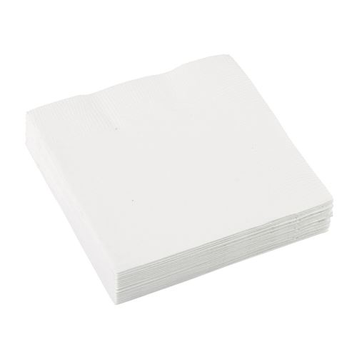 Amscan serviettes de table blanches 25 x 25 cm 20 pièces