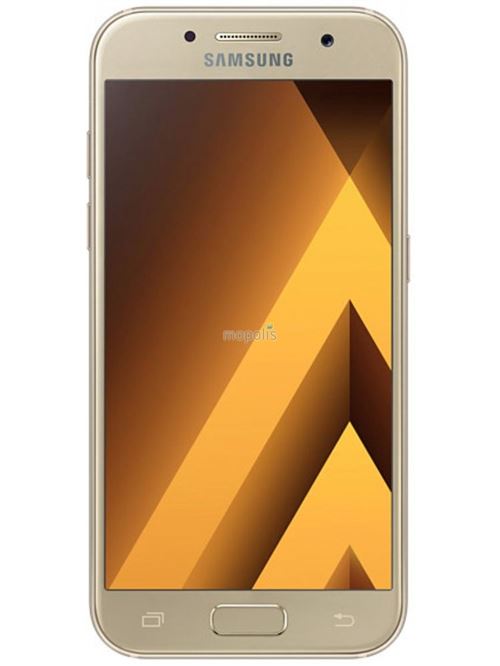 Samsung Galaxy A3 (2017) - 4G smartphone - RAM 2 Go / Mémoire interne 16 Go - microSD slot - écran OEL - 4.7 - 1280 x 720 pixels - rear camera 13 MP - front camera 8 MP - sable doré