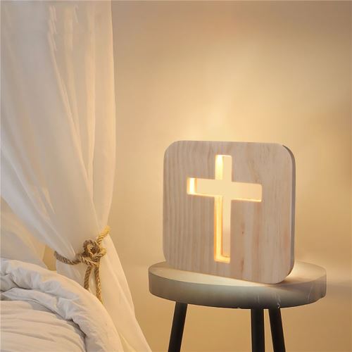Creative Craft Décoration Lampe en bois Led Lumière Veilleuse Lampe de table_onaeatza455
