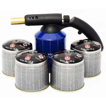 Kit Lampe A Souder Providus Coque Acier Piezo 4 Cartouches