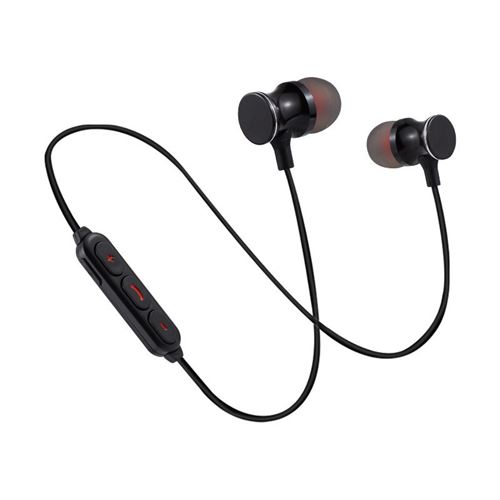 Ecouteurs Bluetooth Metal avec Telecommande pour Smartphone Sans Fil Bouton Son Kit Main Libre INTRA-AURICULAIRE Universel (ROSE)