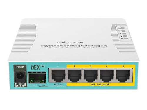 MikroTik RouterBOARD hEX RB960PGS - Routeur - commutateur 4 ports - GigE