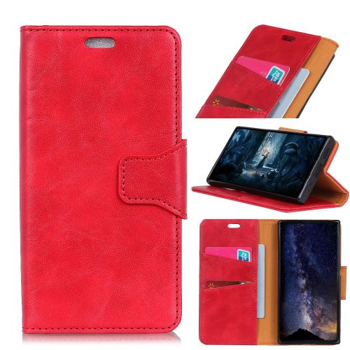 Etui en PU se scinder rouge pour votre Motorola P40