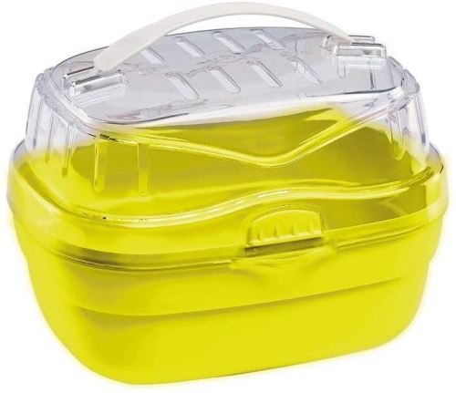 Ferplast Transport pour Hamsters et Autres Petits Rongeurs Aladino Small Cage de Transport pour Petits Animaux, Rongeurs, Hamsters, Plastique Résistant, 20 X 16 X H 13,5 cm, Vert