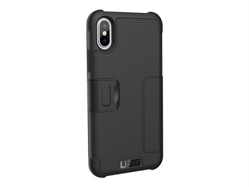 UAG Rugged Case for iPhone Xs / X [5.8-inch screen] - Black Metropolis - Flip cover voor mobiele telefoon - robuust - zwart - voor Apple iPhone X, XS