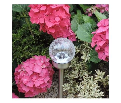 Mundus boule solaire balcon neptune en verre et aluminium oe10 cm - gris