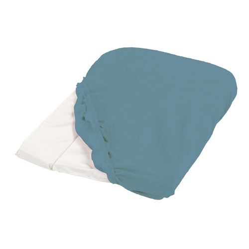 Candide - Housse de matelas &agrave; langer bleu canard &eacute;ponge 50x75cm