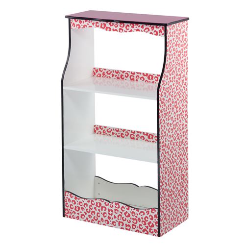 Teamson Kids - Étagère à 2 étagères Fashion Prints - Imprimé léopard rose