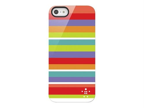 Belkin Shield Stripe - Étui pour téléphone portable - polycarbonate - multicolore - pour Apple iPhone 5