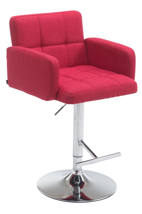 Tabouret de bar Los Angeles tissu , Rouge