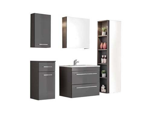 Ensemble MOLLY - meubles de salle de bain - gris