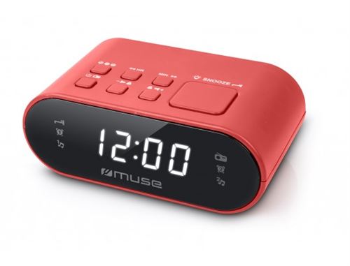 Muse M-10 Red - Radio-Réveil - Rouge