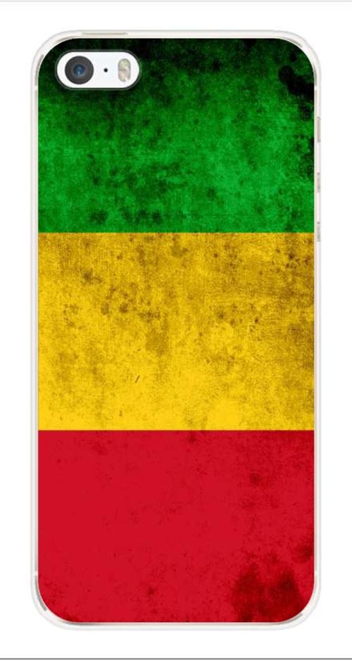 Coque en silicone imprimée compatible iPhone 5 iPhone 5S Drapeau Mali