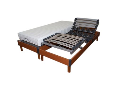 Sommier &eacute;lectrique et matelas m&eacute;moire forme 2x90x200