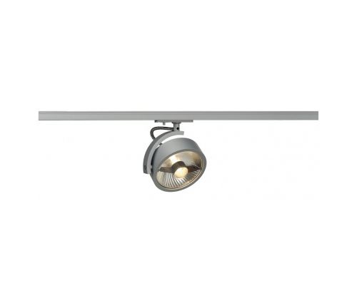 Kalu track qpar111 spot pour rail monophasé, gris argent, sans rail