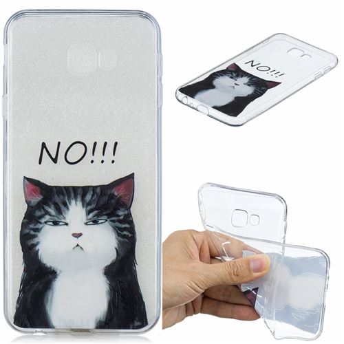 Coque en TPU Impression de motifs Chat mignon pour votre Samsung Galaxy J4 Plus