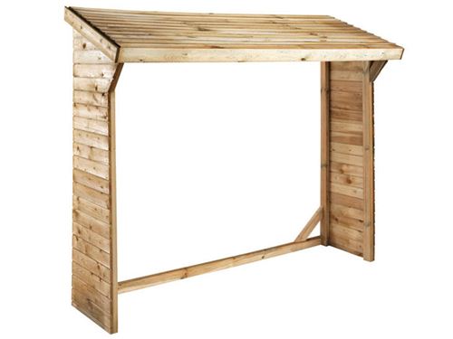 abri bûches - 1.58 m² - 2.20 x 0.69 x 1.83 m - 2 stéres