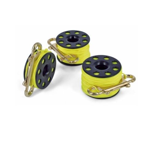 Finger Reel Diam 1,8 Mousqueton Plastique Best Divers - Couleur - Jaune, Longueur - 30 M