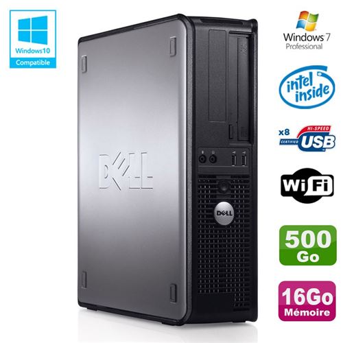 Pc dell optiplex 780 dt intel e8400 3ghz 16go disque 500go wifi win 7 pro État correct - Dell reconditionné disponible sur Fnac