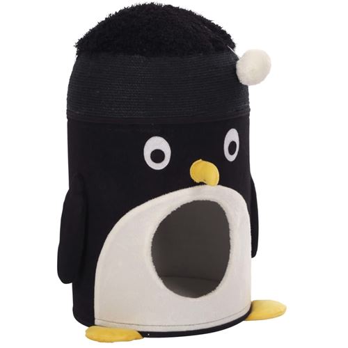 Meilleurs prix pour Kerbl Grotte pour chats Pingu 50 cm Noir et blanc