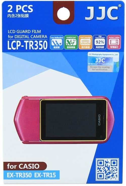 JJC Lcp-tr350 Guard Film de protection d'écran LCD Digital Camera pour Casio Ex-tr350 TR15